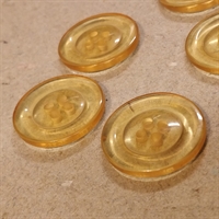 gennemsigtige gule retro plastik knapper genbrug gammel knap